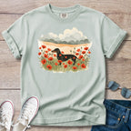 Poppy Field Dachshund T-Shirt