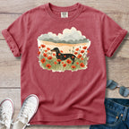 Poppy Field Dachshund T-Shirt