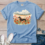 Poppy Field Dachshund T-Shirt