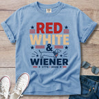 Red White and Weiner Dachshund T-shirt