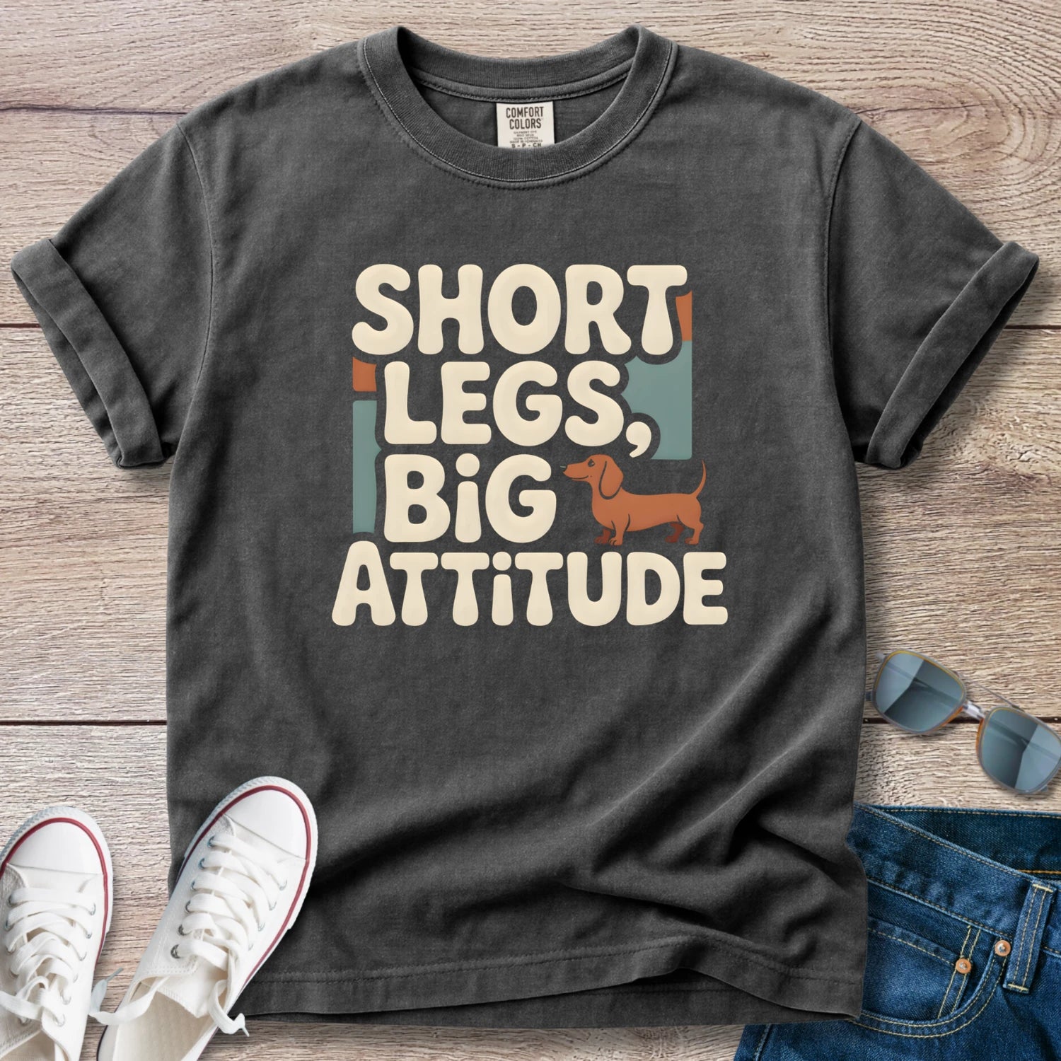 Short Legs, Big Attitude Dachshund T-Shirt
