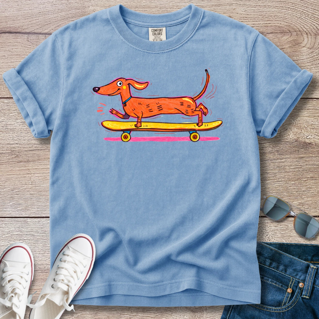 Dex Longboarding Dachshund T-Shirt