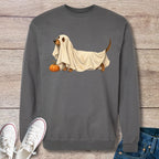 Spooky Ghost Dachshund Halloween Sweatshirt
