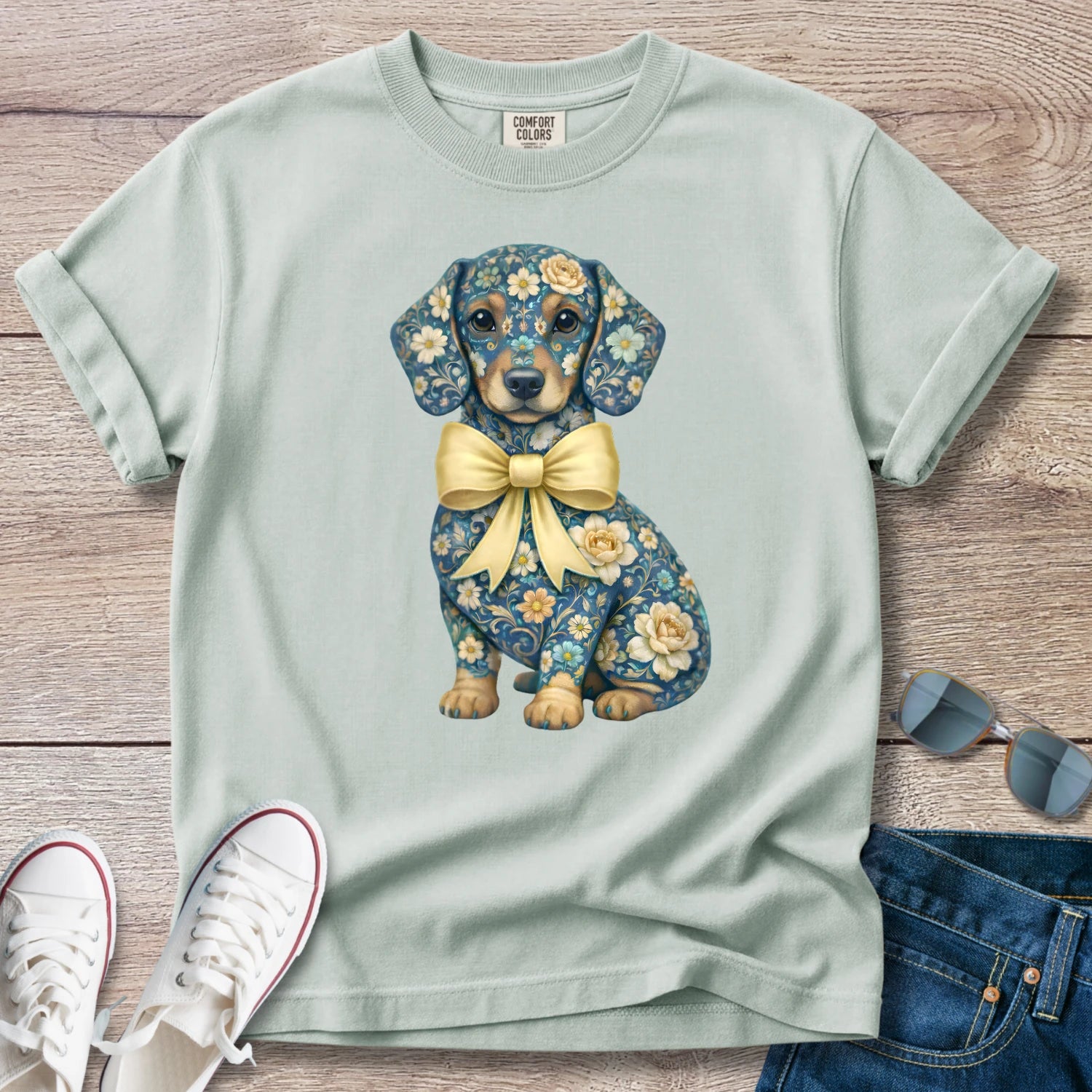 Spring Yellow Doxie T-Shirt