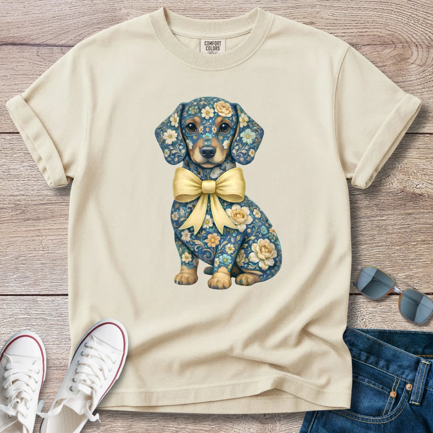 Spring Yellow Doxie T-Shirt
