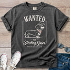 Wanted for Stealing Kisses Dachshund T-Shirt
