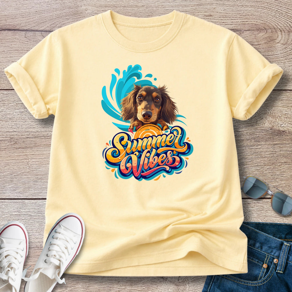 Surfin Summer Vibes Doxie Style T-Shirt