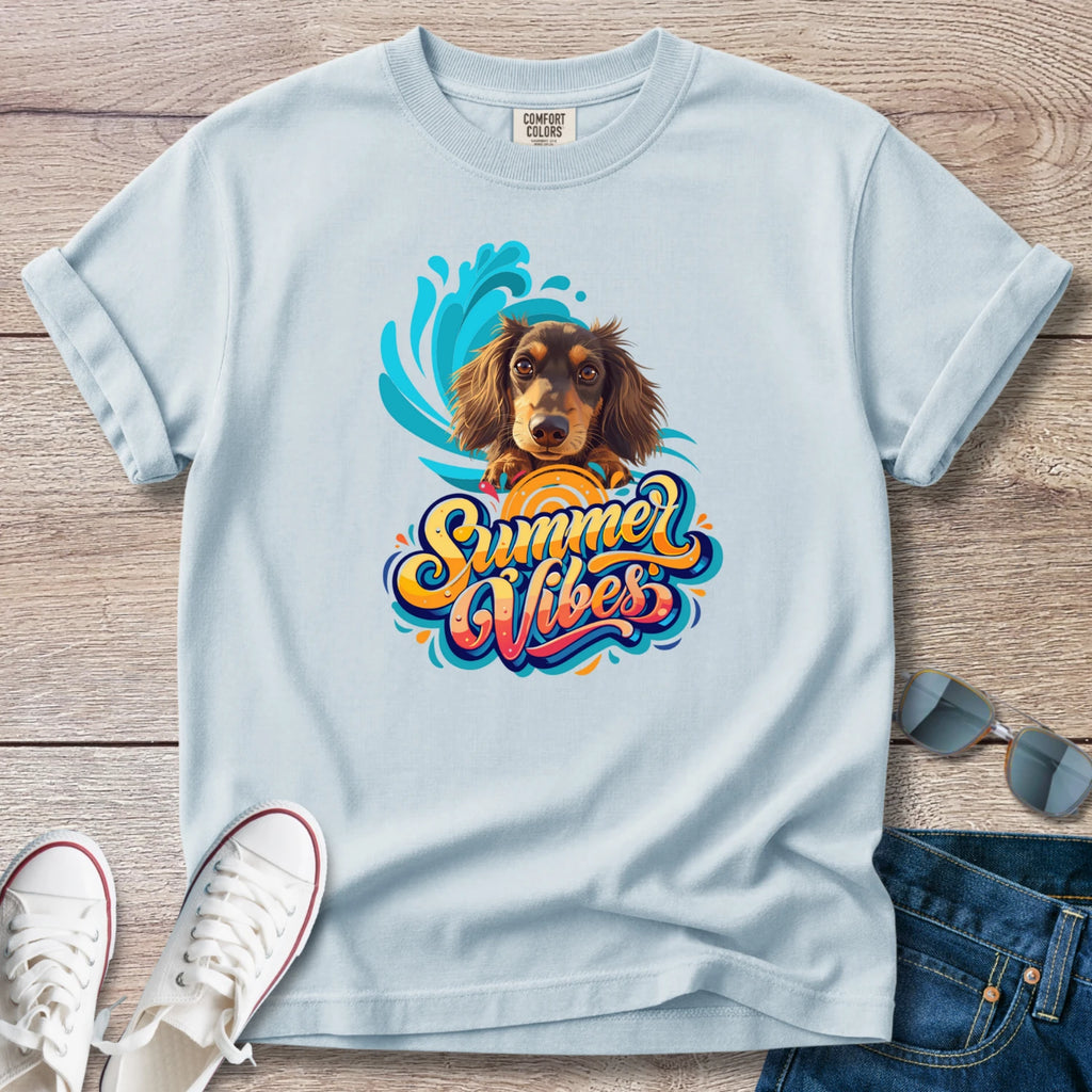 Surfin Summer Vibes Doxie Style T-Shirt