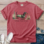 Dachshund Trail Buddy Wander with heart T-Shirt