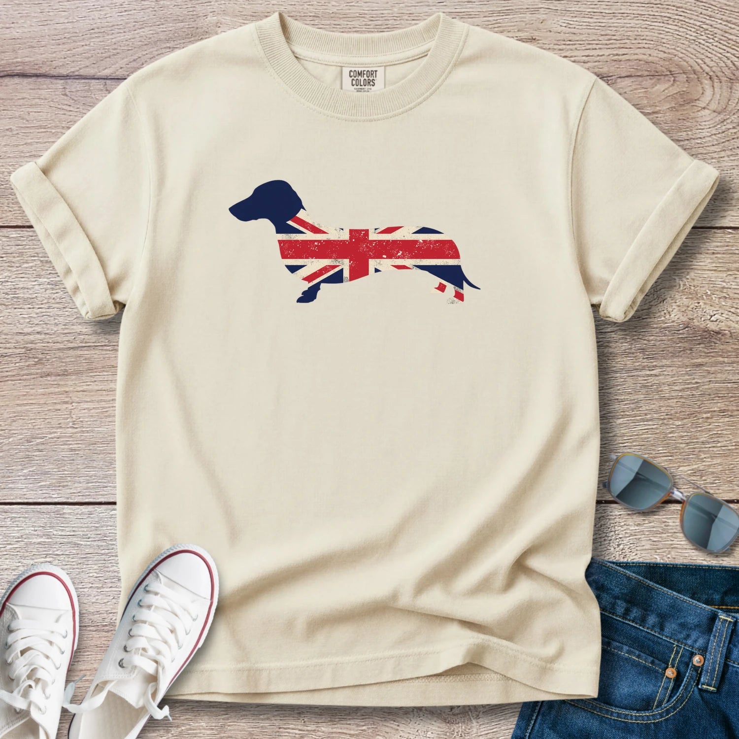 Union Jack Dachshund T-Shirt