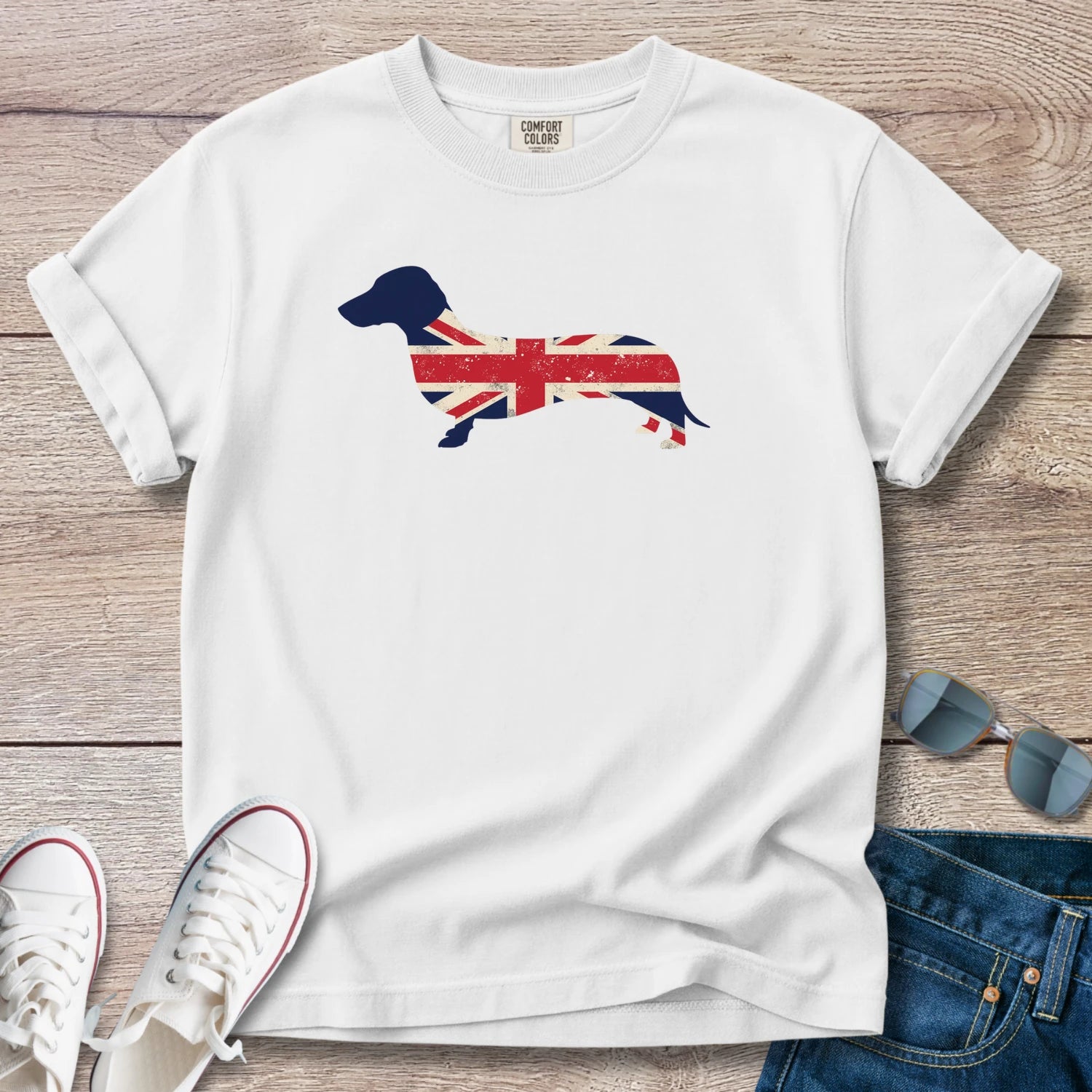 Union Jack Dachshund T-Shirt