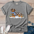 Dapple Dachshund Winter Scarf T-Shir