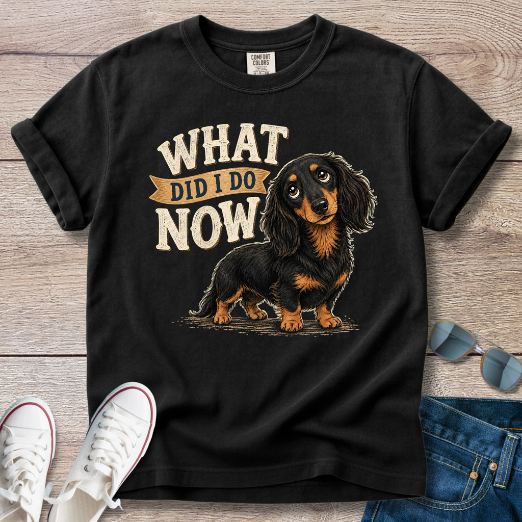 What Did I Do Now -Dachshund T-Shirt