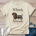 Wheels Optional, Attitude Mandatory — Dachshund IVDD Warrior Shirt