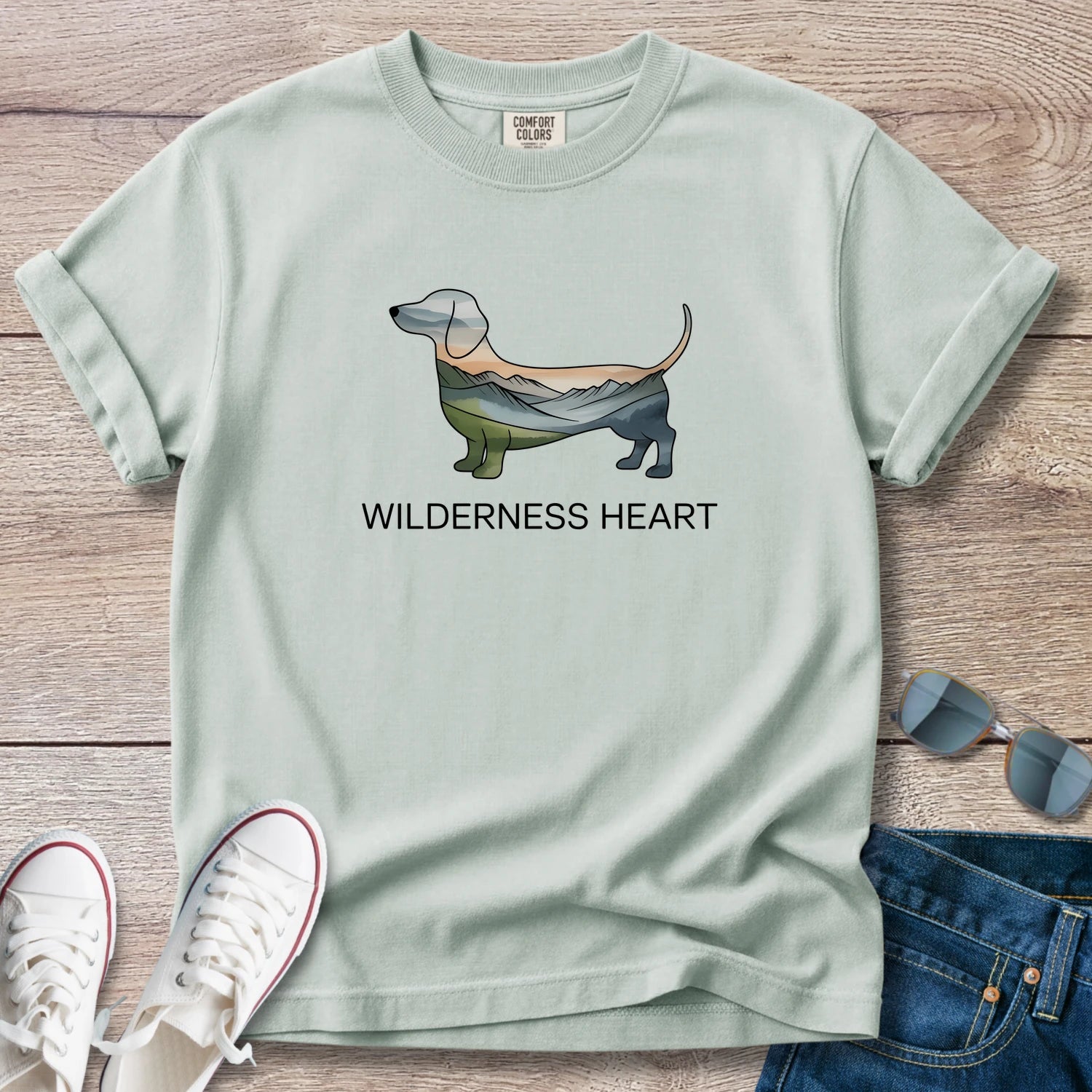 Doxie Wilderness Heart T-Shirt