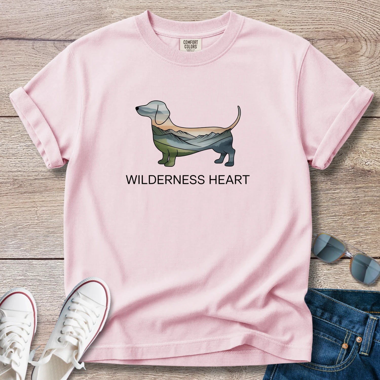 Doxie Wilderness Heart T-Shirt