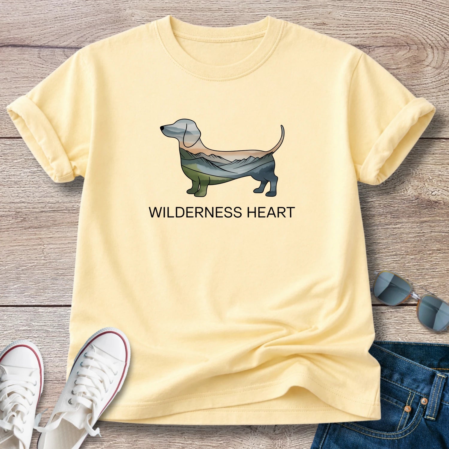 Doxie Wilderness Heart T-Shirt