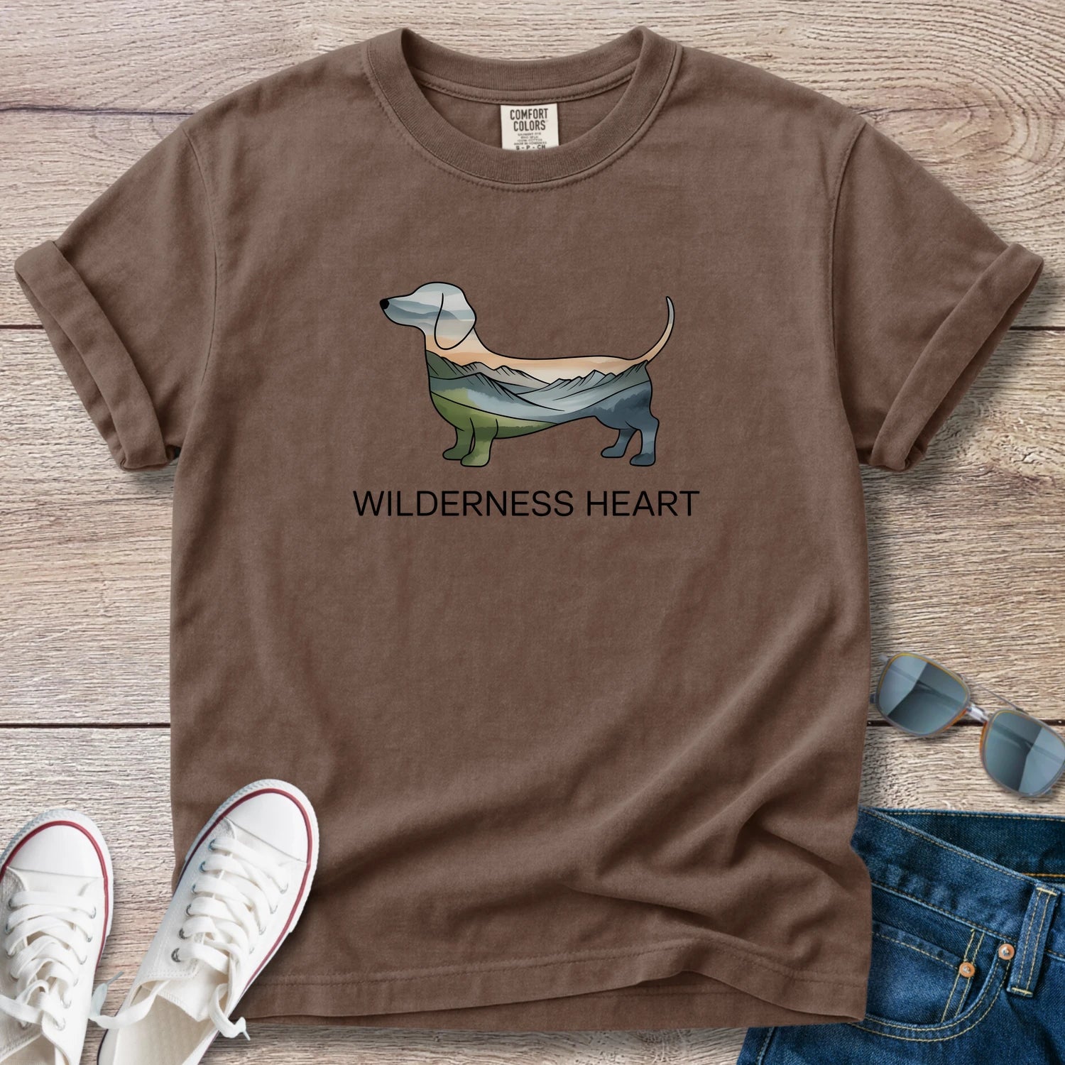 Doxie Wilderness Heart T-Shirt