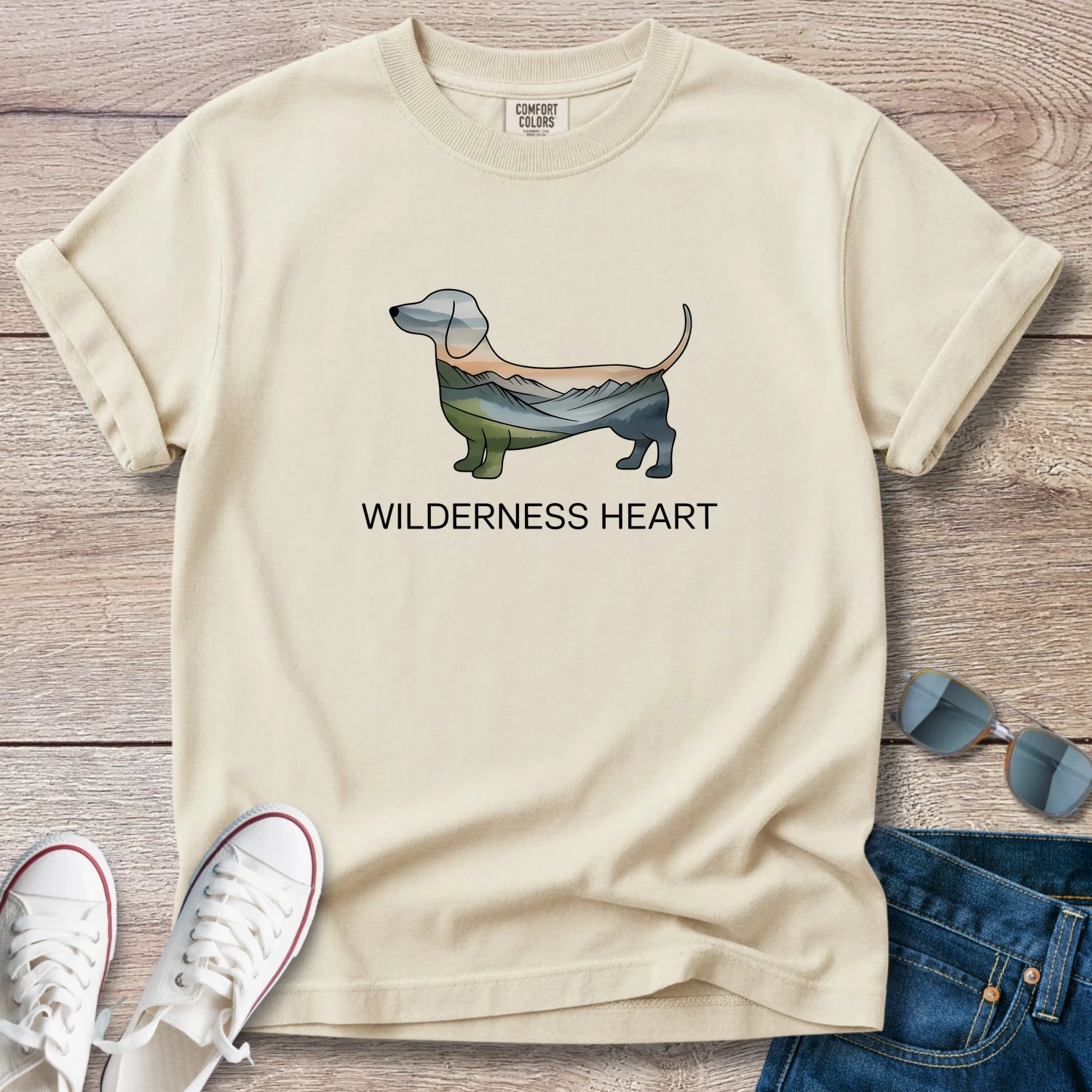 Doxie Wilderness Heart T-Shirt
