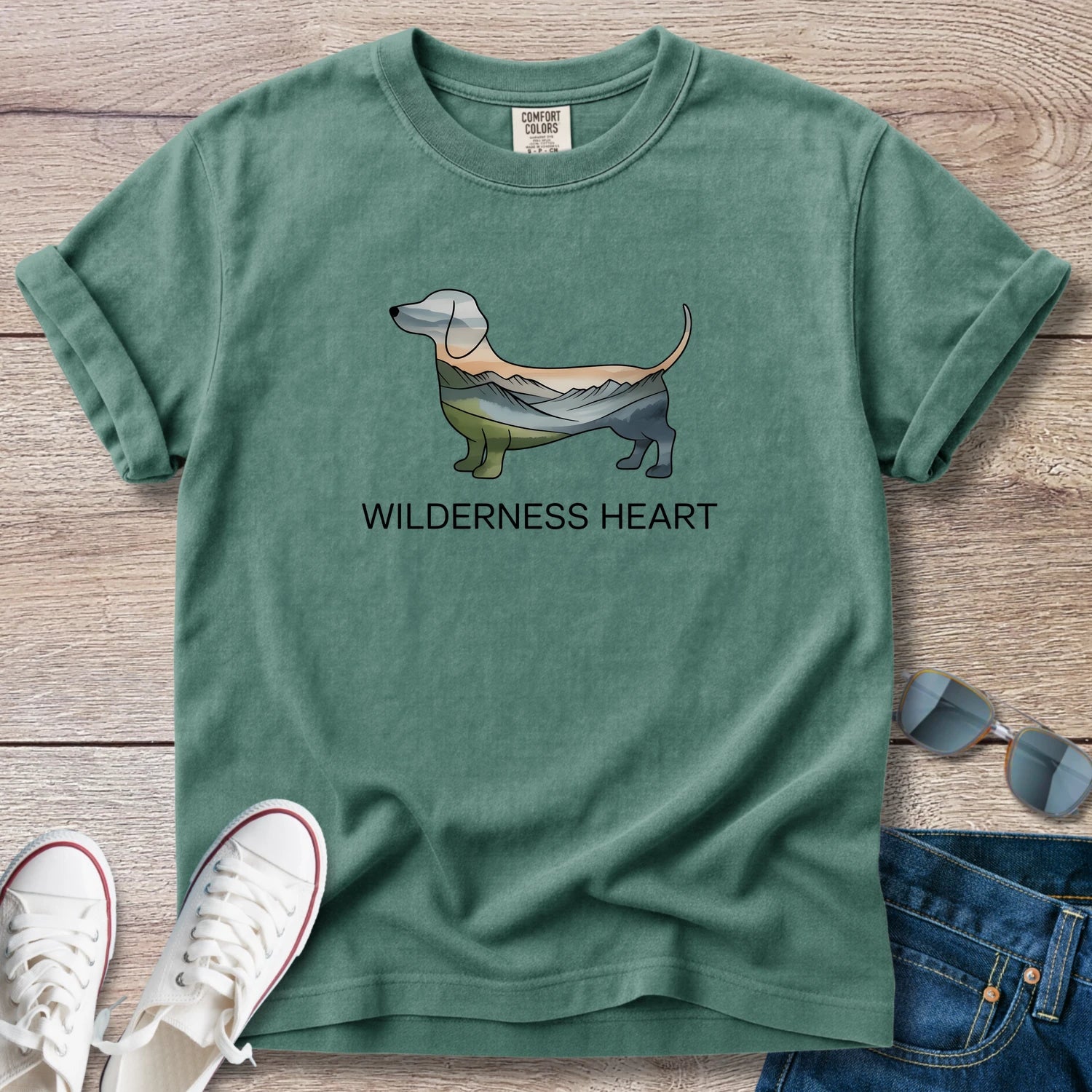 Doxie Wilderness Heart T-Shirt
