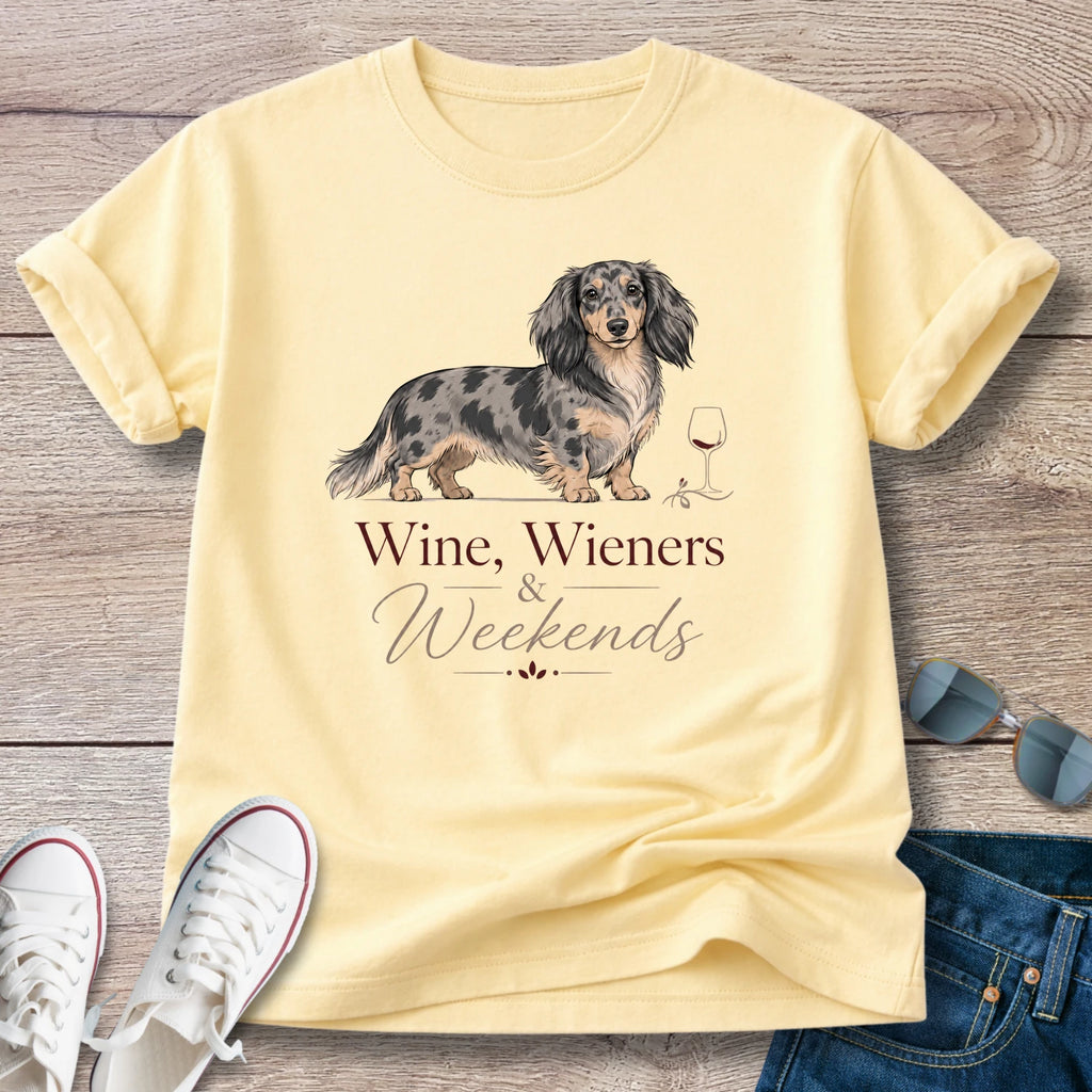 Wine, Weiners and Weekends Dachshund T-Shirts