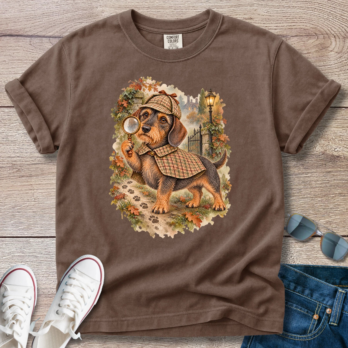 Wirehaired Dachshund Detective T-Shirt