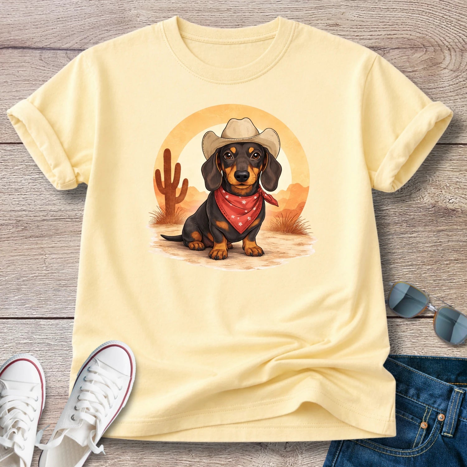 Dachshund Home On The Range T-Shirt